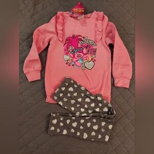 Trolls Pink and Gray Heart Set